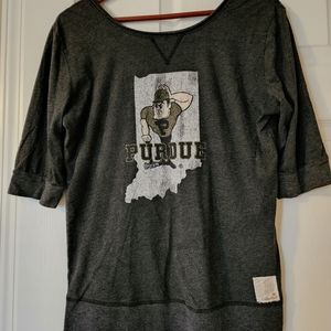 Large charcoal gray women's Purdue shirt